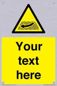 Custom Warning strong river flows